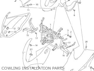 COWLING INSTALLATION PARTS - GSF600S BANDIT 2002 (K2) USA (E03)