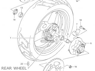 REAR WHEEL - GSF600S BANDIT 2002 (K2) USA (E03)