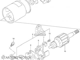 STARTING MOTOR - GSF600S BANDIT 2002 (K2) USA (E03)