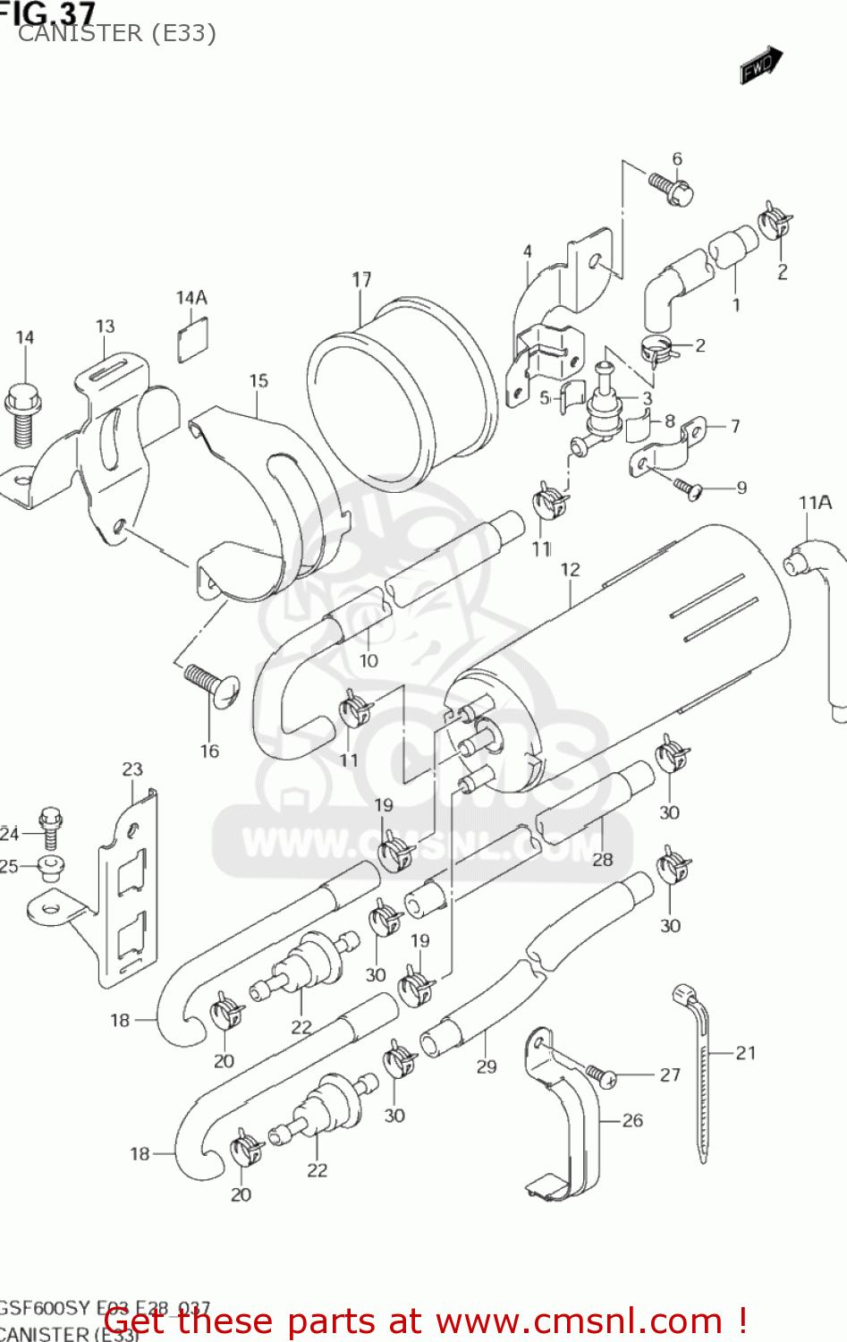 CANISTER (E33) GSF600S BANDIT 2003 (K3) USA (E03)