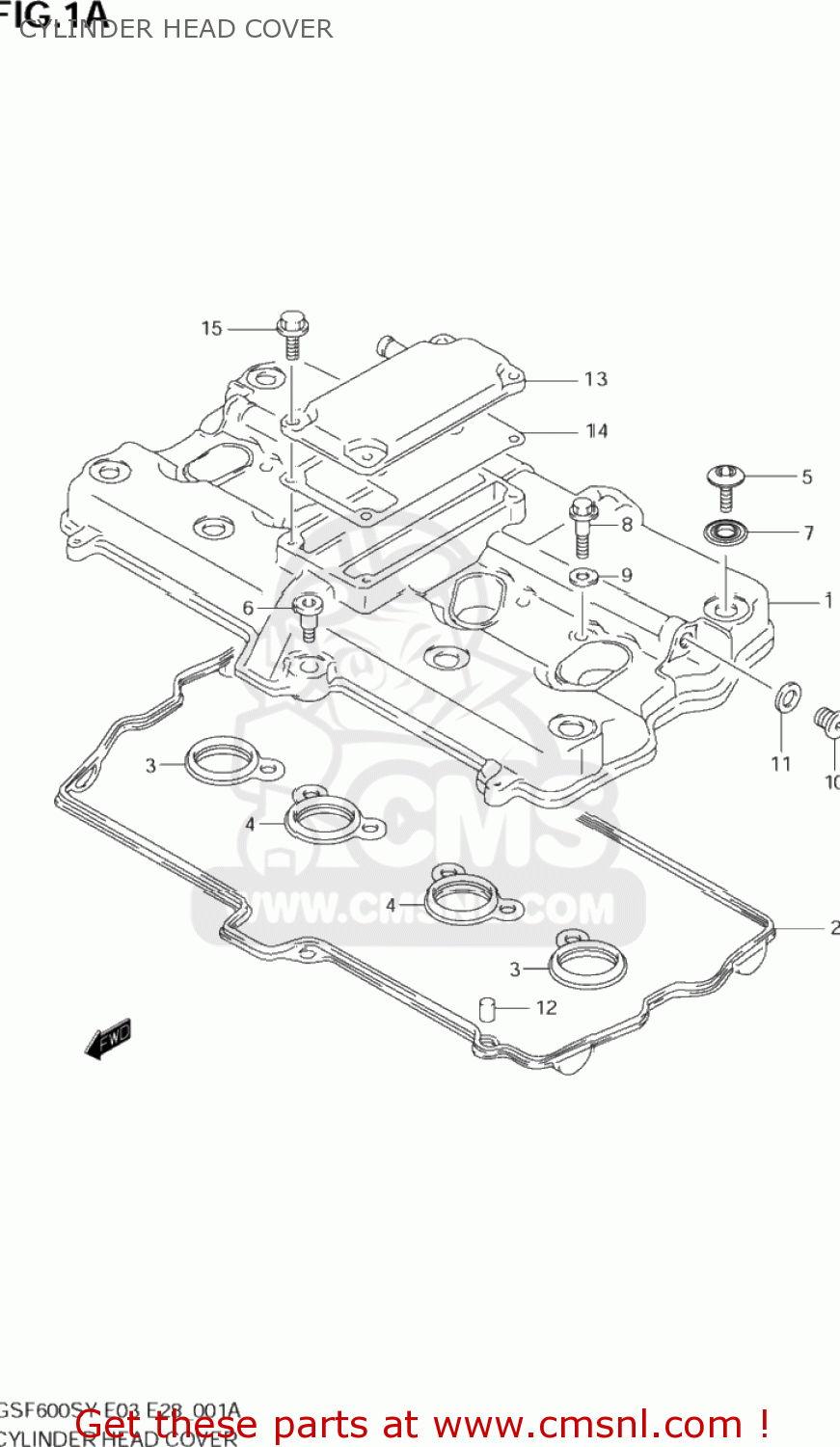 CYLINDER HEAD COVER GSF600S BANDIT 2003 (K3) USA (E03)