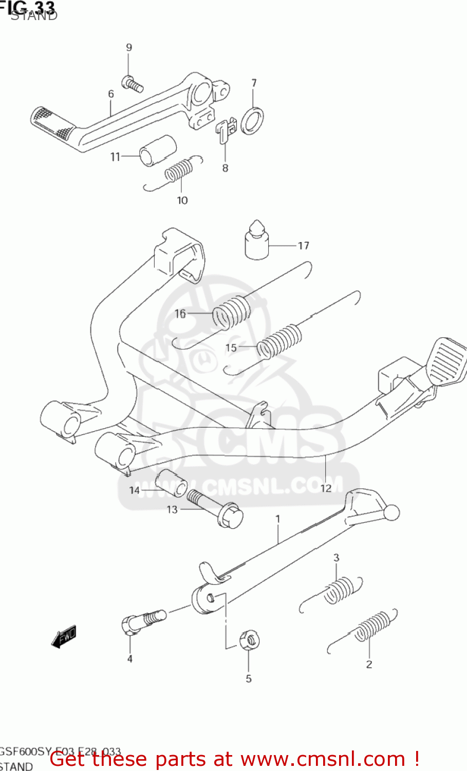 STAND GSF600S BANDIT 2003 (K3) USA (E03)