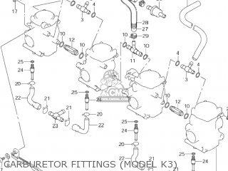 CARBURETOR FITTINGS (MODEL K3) - GSF600S BANDIT 2003 (K3) USA (E03)