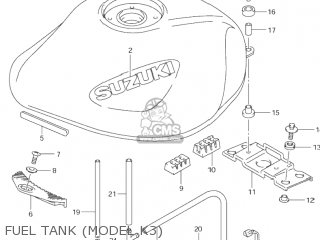 FUEL TANK (MODEL K3) - GSF600S BANDIT 2003 (K3) USA (E03)