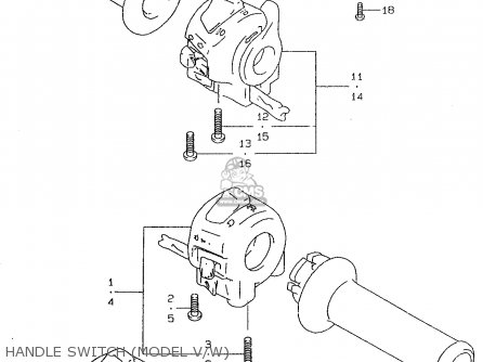 HANDLE SWITCH (MODEL V/W) - GSF600S1998 (W) (E02 E04 E17 E18 E22 E24 E25 E34)