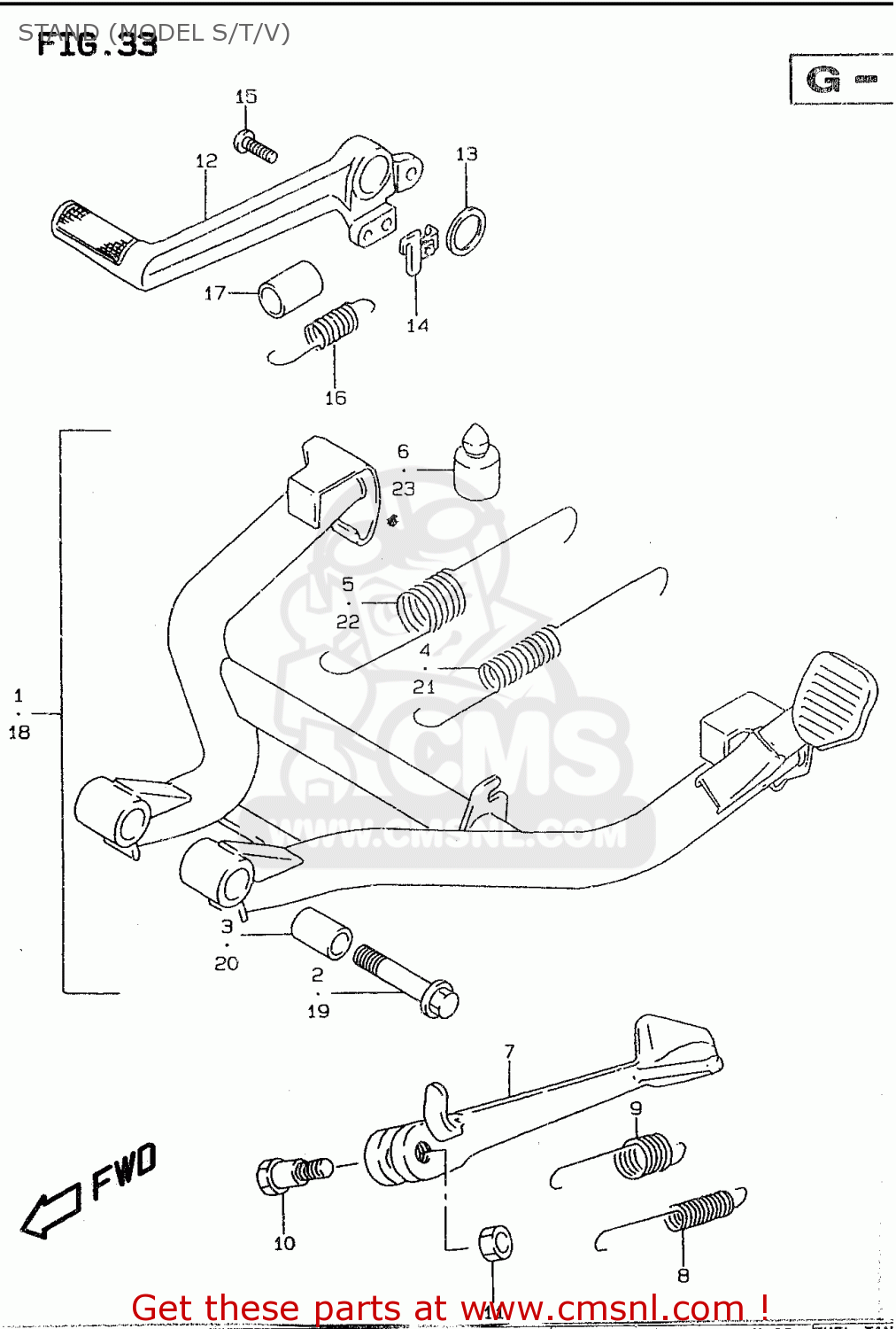STAND (MODEL S/T/V) GSF600SU 1996 (T) GERMANY (E22)