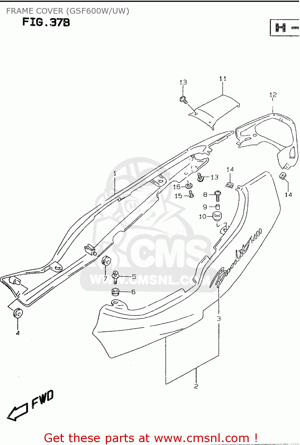 FRAME COVER (GSF600W/UW) GSF600SU 1996 (T) GERMANY (E22)