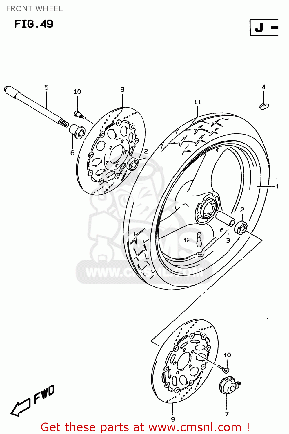 FRONT WHEEL GSF600SU 1996 (T) GERMANY (E22)