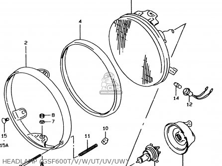 HEADLAMP (GSF600T/V/W/UT/UV/UW) - GSF600SU 1996 (T) GERMANY (E22)