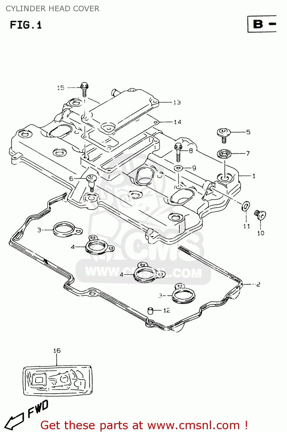 CYLINDER HEAD COVER GSF600SU 1997 (V) GERMANY (E22)