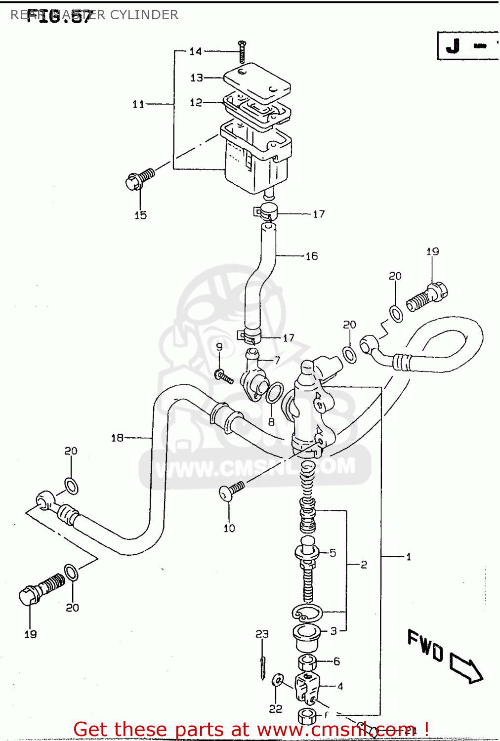 REAR MASTER CYLINDER GSF600SU 1997 (V) GERMANY (E22)