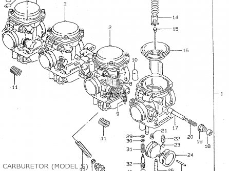 CARBURETOR (MODEL S) - GSF600SU 1997 (V) GERMANY (E22)