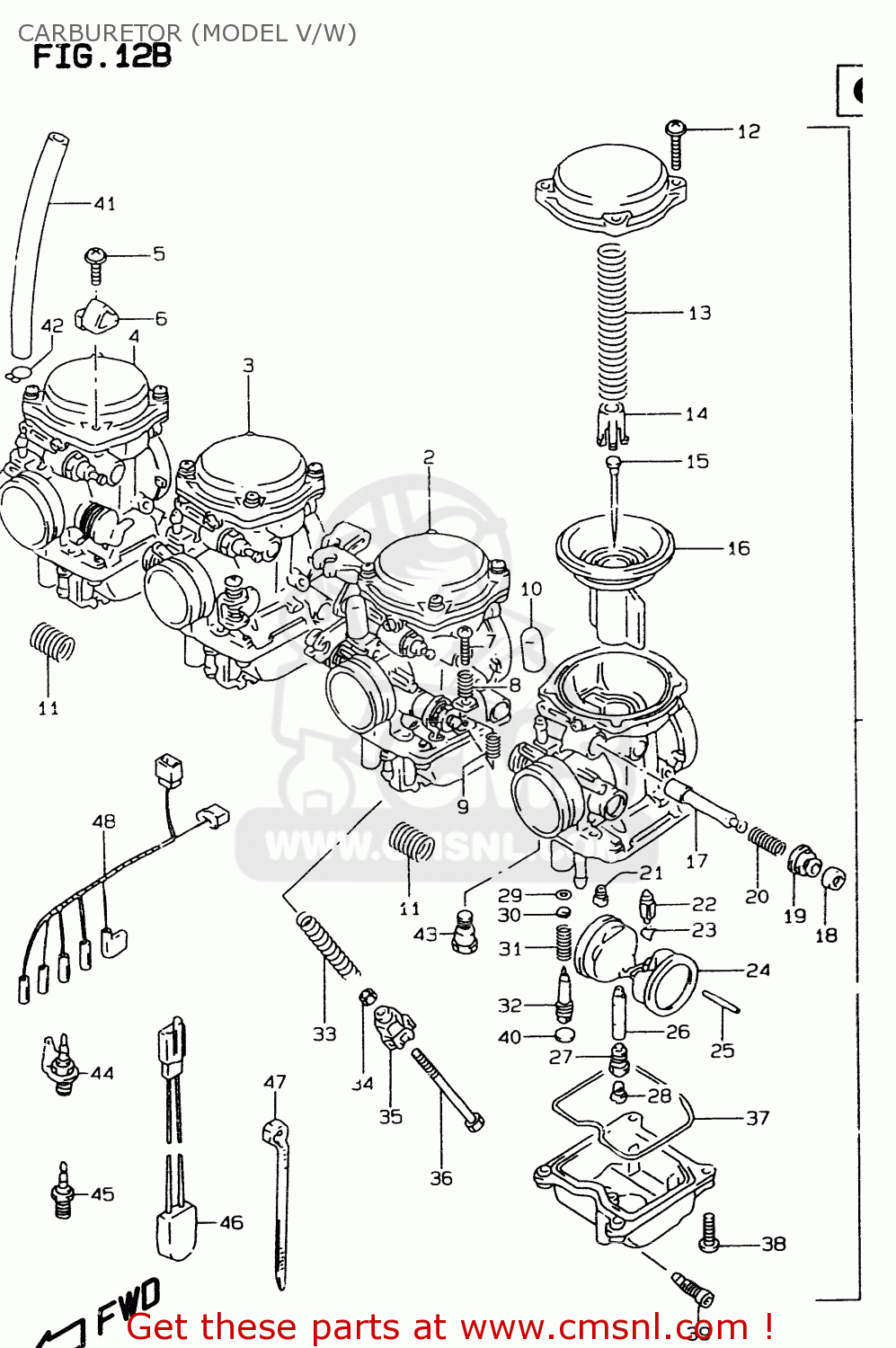 CARBURETOR (MODEL V/W) GSF600SU 1998 (W) GERMANY (E22)