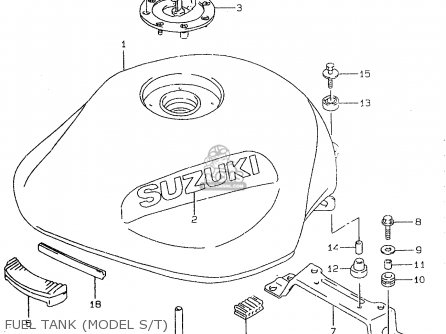 FUEL TANK (MODEL S/T) - GSF600SU 1998 (W) GERMANY (E22)