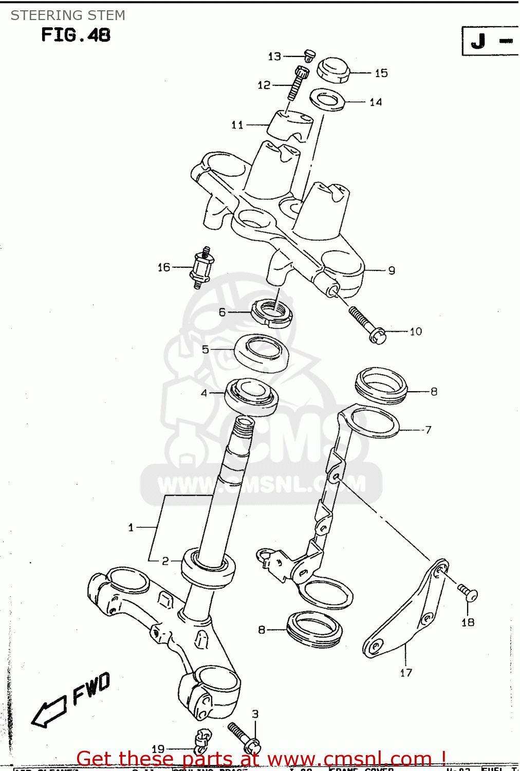 STEERING STEM GSF600SU 1999 (X) GERMANY (E22)