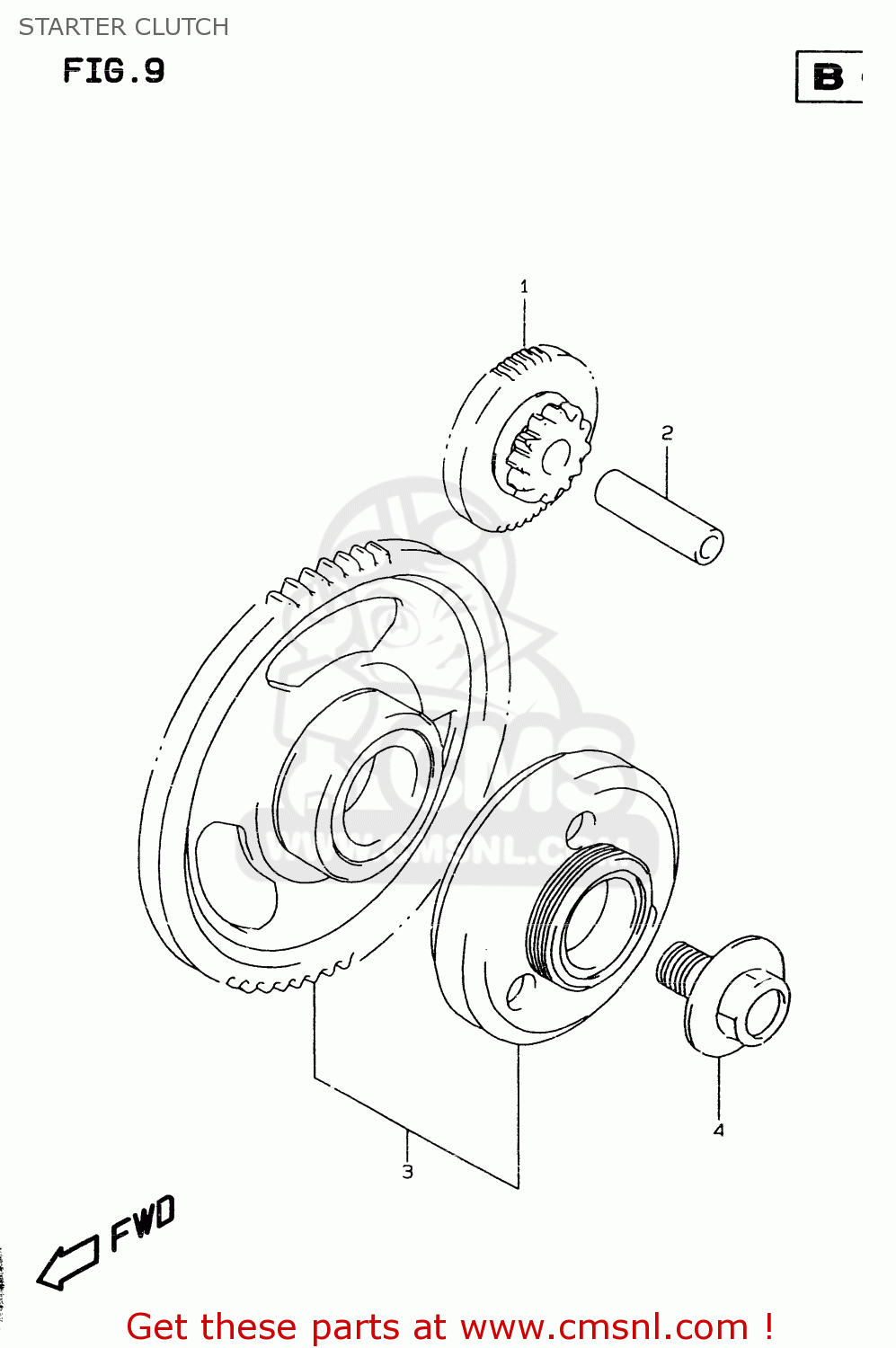 STARTER CLUTCH GSF600SU 1999 (X) GERMANY (E22)