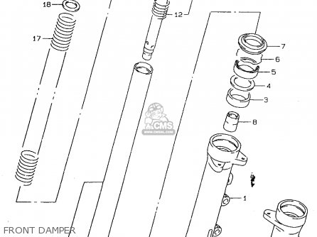 FRONT DAMPER - GSF600SU 1999 (X) GERMANY (E22)