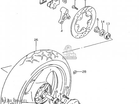 REAR WHEEL - GSF600SU 1999 (X) GERMANY (E22)