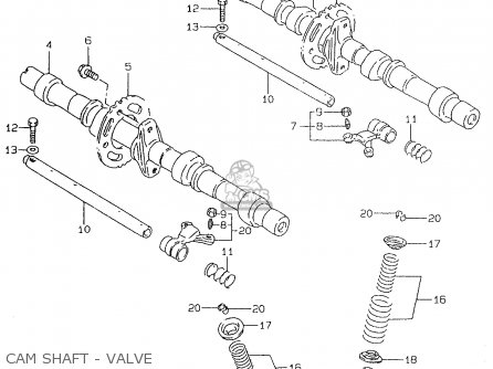 CAM SHAFT - VALVE - GSF600U 1995 (S) GERMANY (E22)