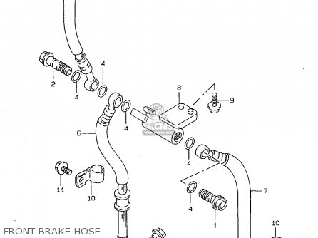 FRONT BRAKE HOSE - GSF600U 1995 (S) GERMANY (E22)