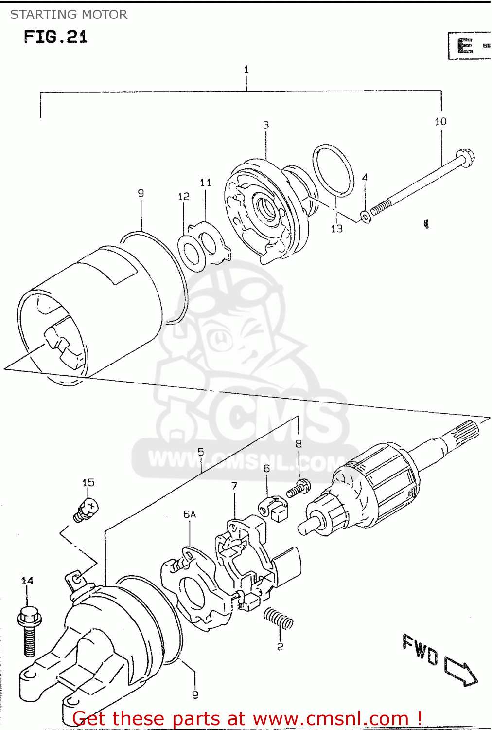 STARTING MOTOR GSF600U 1996 (T) GERMANY (E22)