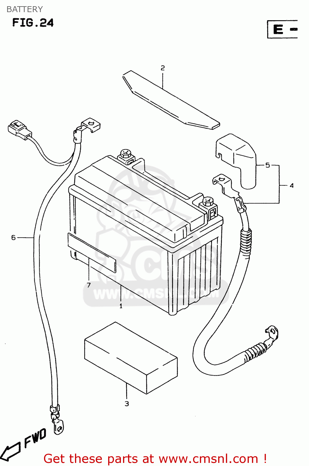 BATTERY GSF600U 1996 (T) GERMANY (E22)