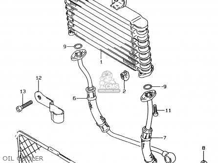 OIL COOLER - GSF600U 1996 (T) GERMANY (E22)