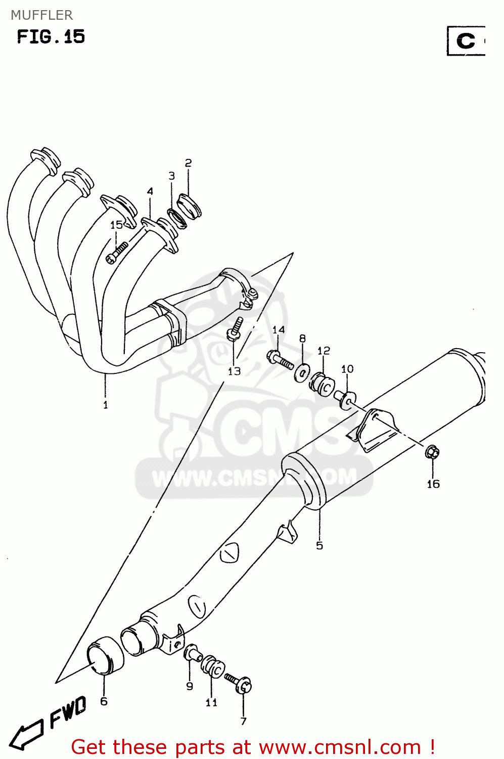 MUFFLER GSF600U 1997 (V) GERMANY (E22)