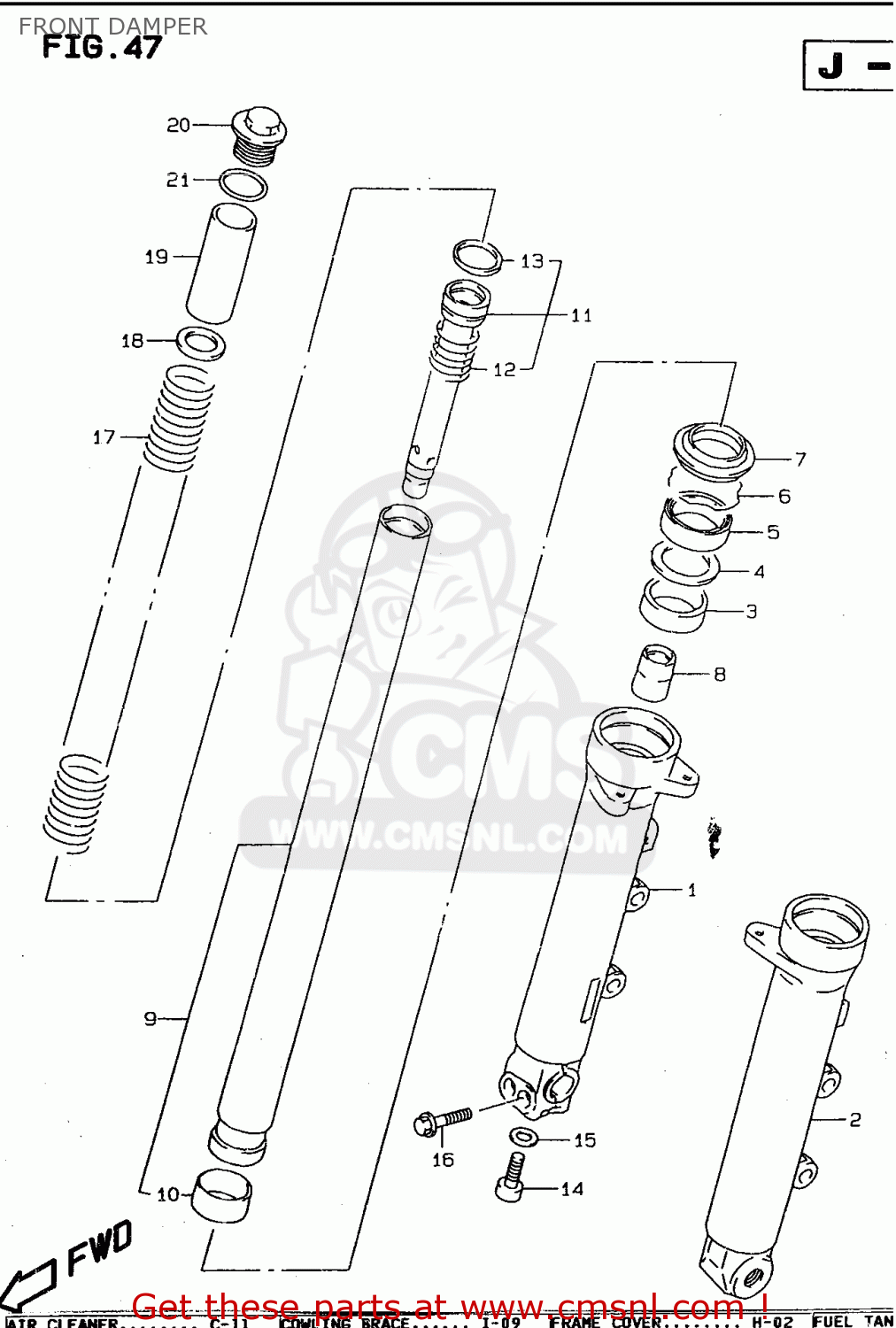FRONT DAMPER GSF600U 1997 (V) GERMANY (E22)