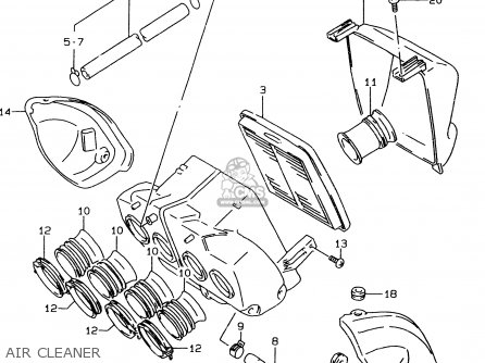 AIR CLEANER - GSF600U 1997 (V) GERMANY (E22)