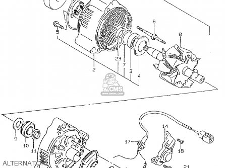 ALTERNATOR - GSF600U 1997 (V) GERMANY (E22)