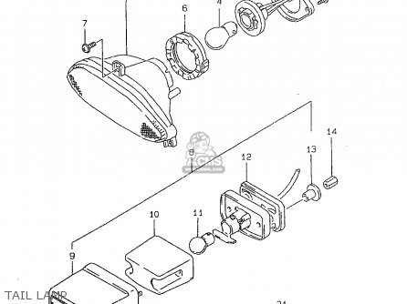 TAIL LAMP - GSF600U 1997 (V) GERMANY (E22)
