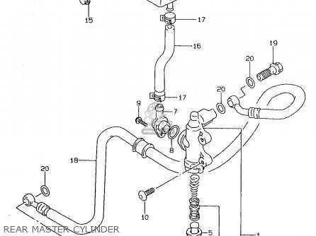 REAR MASTER CYLINDER - GSF600U 1997 (V) GERMANY (E22)