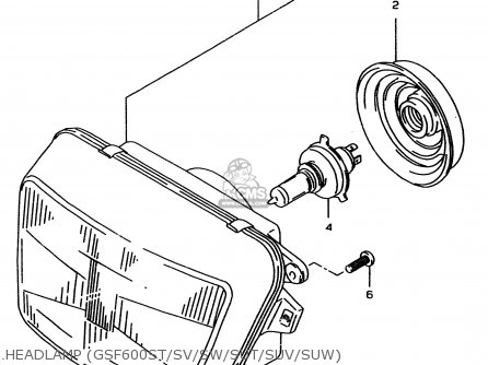HEADLAMP (GSF600ST/SV/SW/SUT/SUV/SUW) - GSF600U 1998 (W) GERMANY (E22)