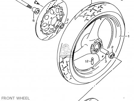 FRONT WHEEL - GSF600U 1998 (W) GERMANY (E22)