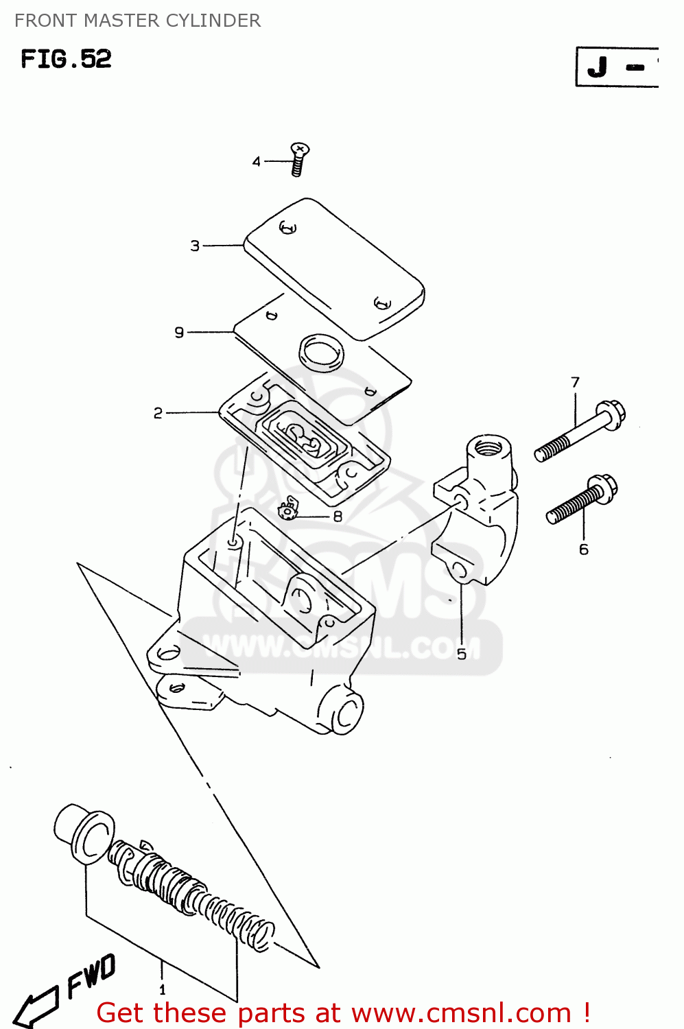 FRONT MASTER CYLINDER GSF600U 1999 (X) GERMANY (E22)