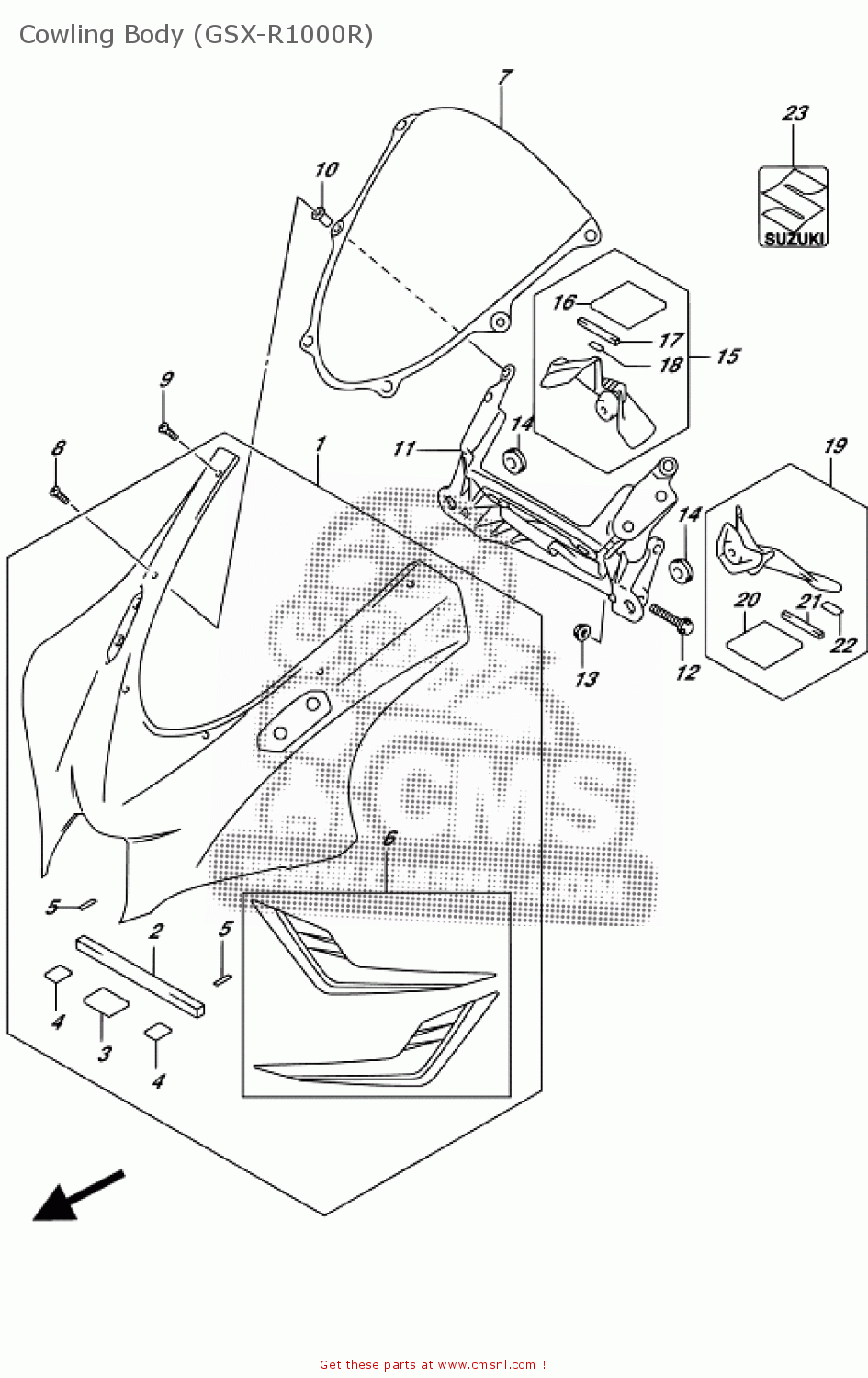 Suzuki GSX-R1000R(Z) 2017 Cowling Body (GSX-R1000R) - buy original ...