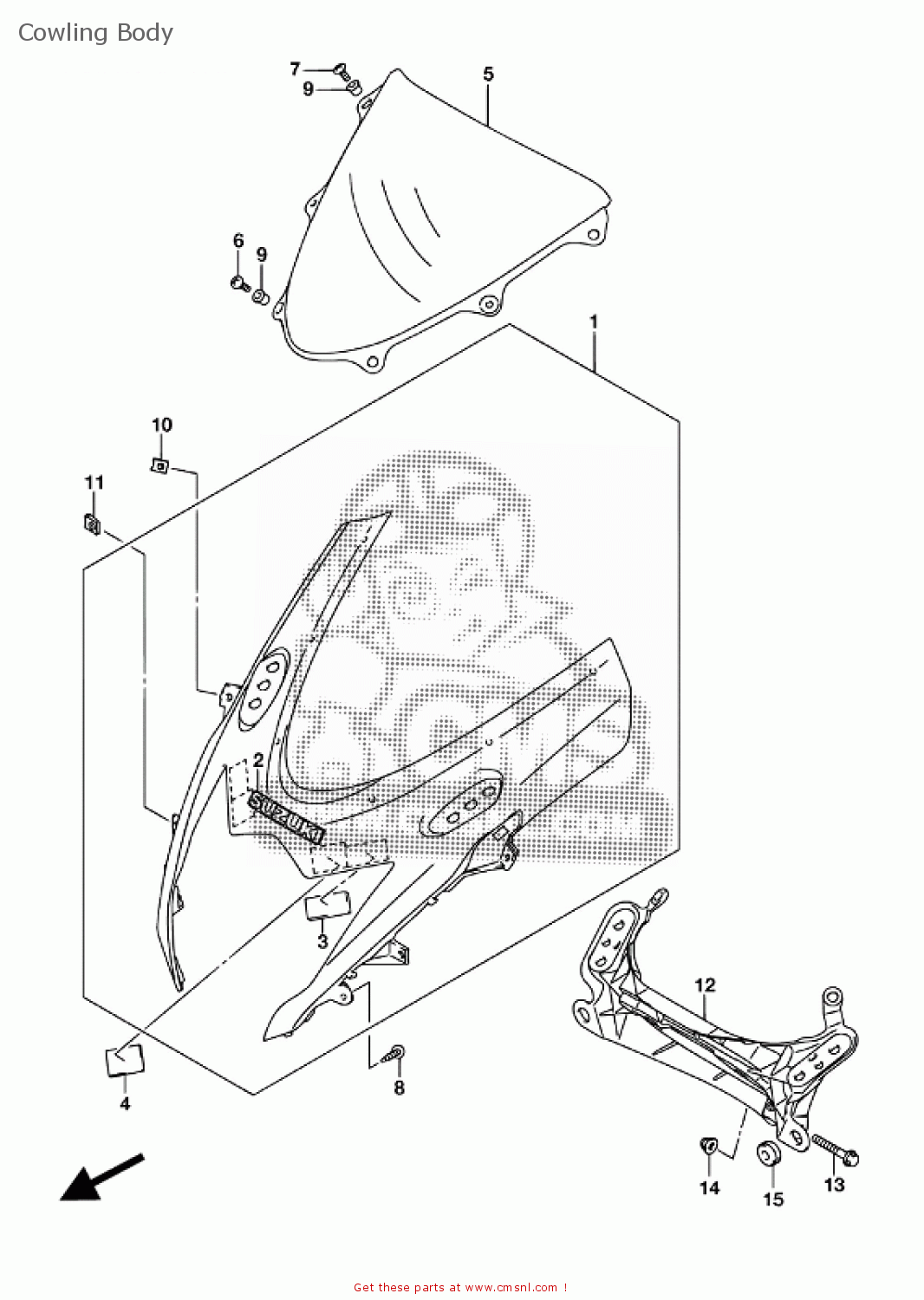 Suzuki GSX-R750 2017 Cowling Body - buy original Cowling Body spares online