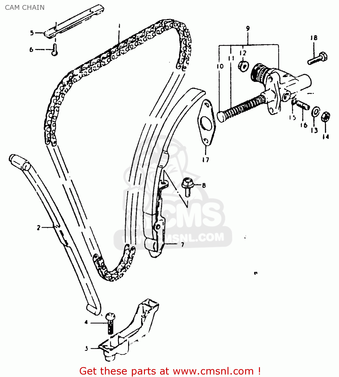 CAM CHAIN GSX1000S 1982 (Z) GENERAL EXPORT (E01)