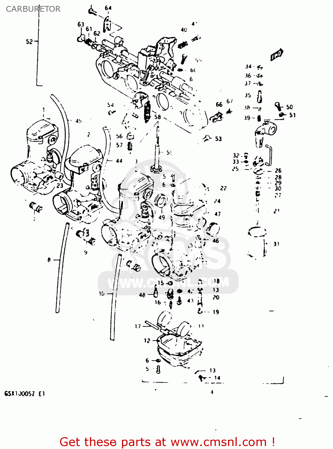CARBURETOR GSX1000S 1982 (Z) GENERAL EXPORT (E01)