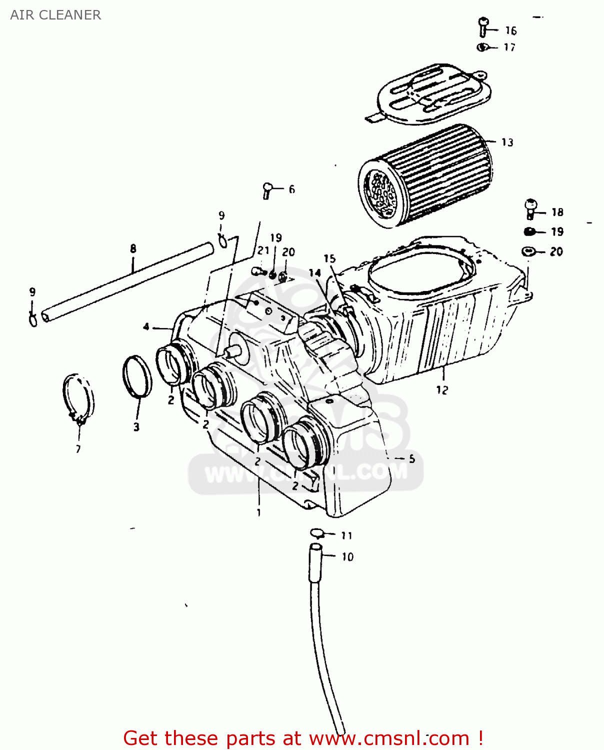 AIR CLEANER GSX1000S 1982 (Z) GENERAL EXPORT (E01)