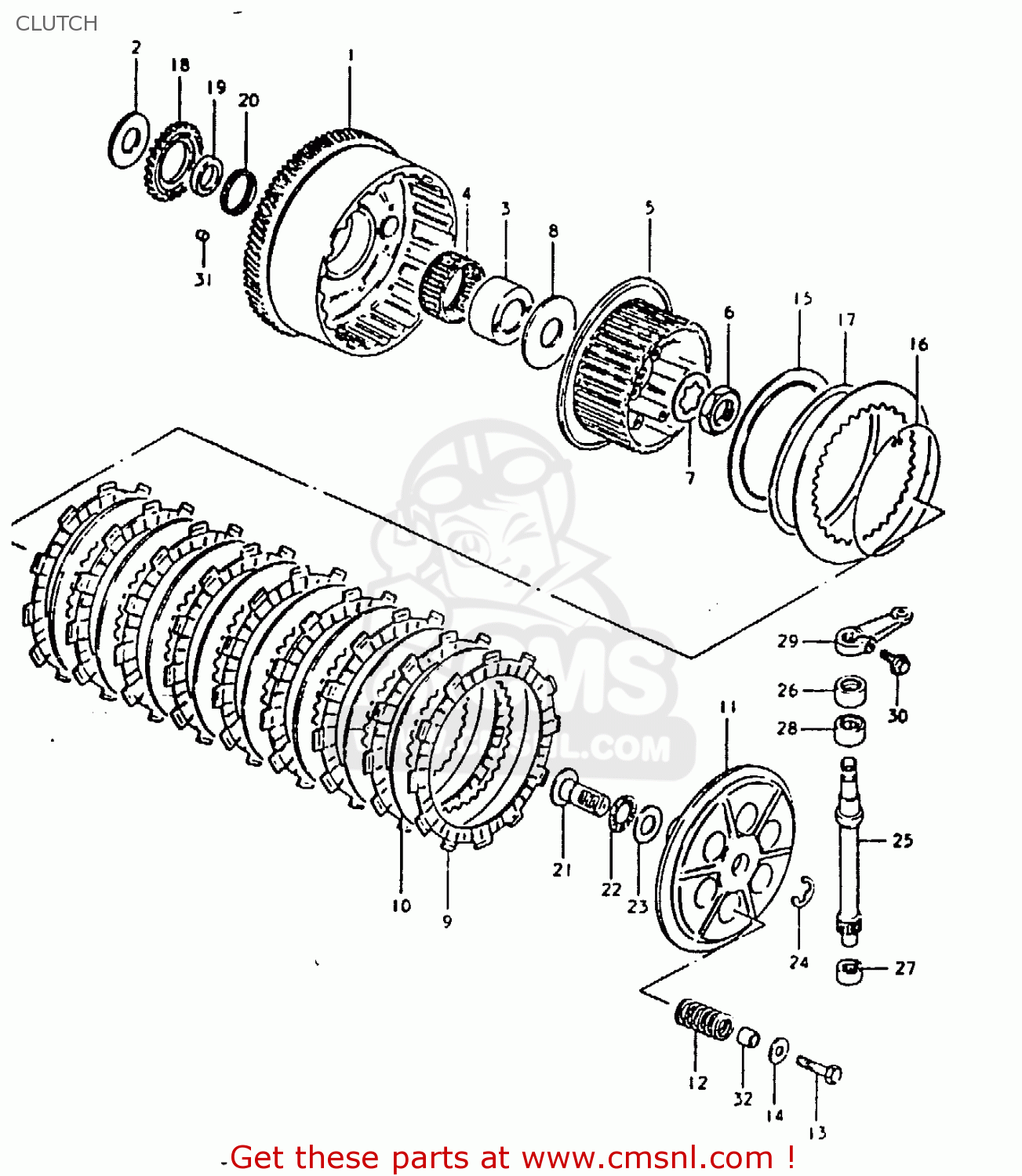 CLUTCH GSX1000S 1982 (Z) GENERAL EXPORT (E01)
