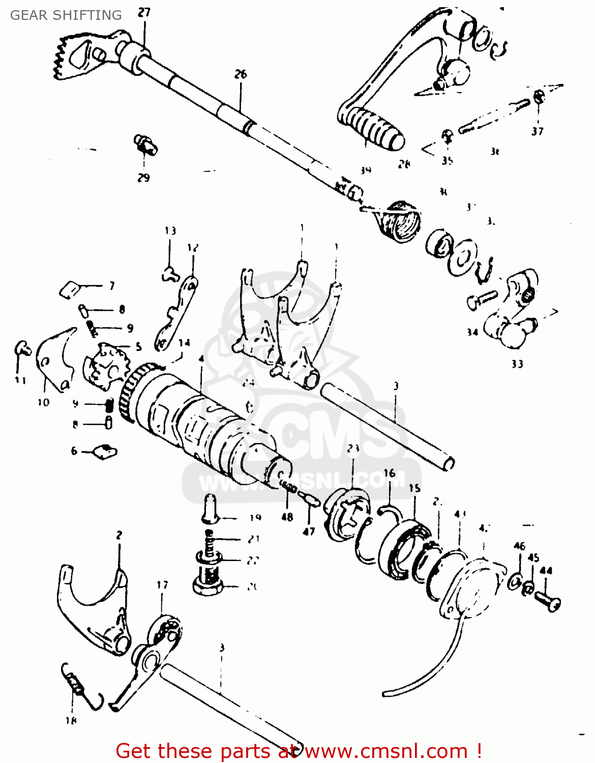 GEAR SHIFTING GSX1000S 1982 (Z) GENERAL EXPORT (E01)