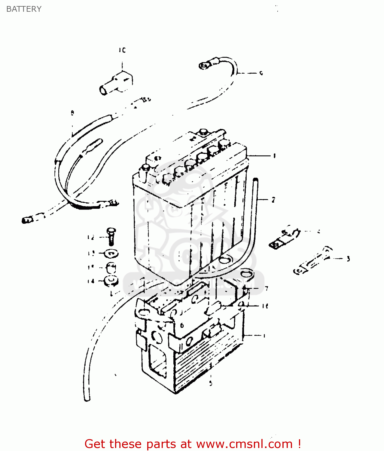BATTERY GSX1000S 1982 (Z) GENERAL EXPORT (E01)