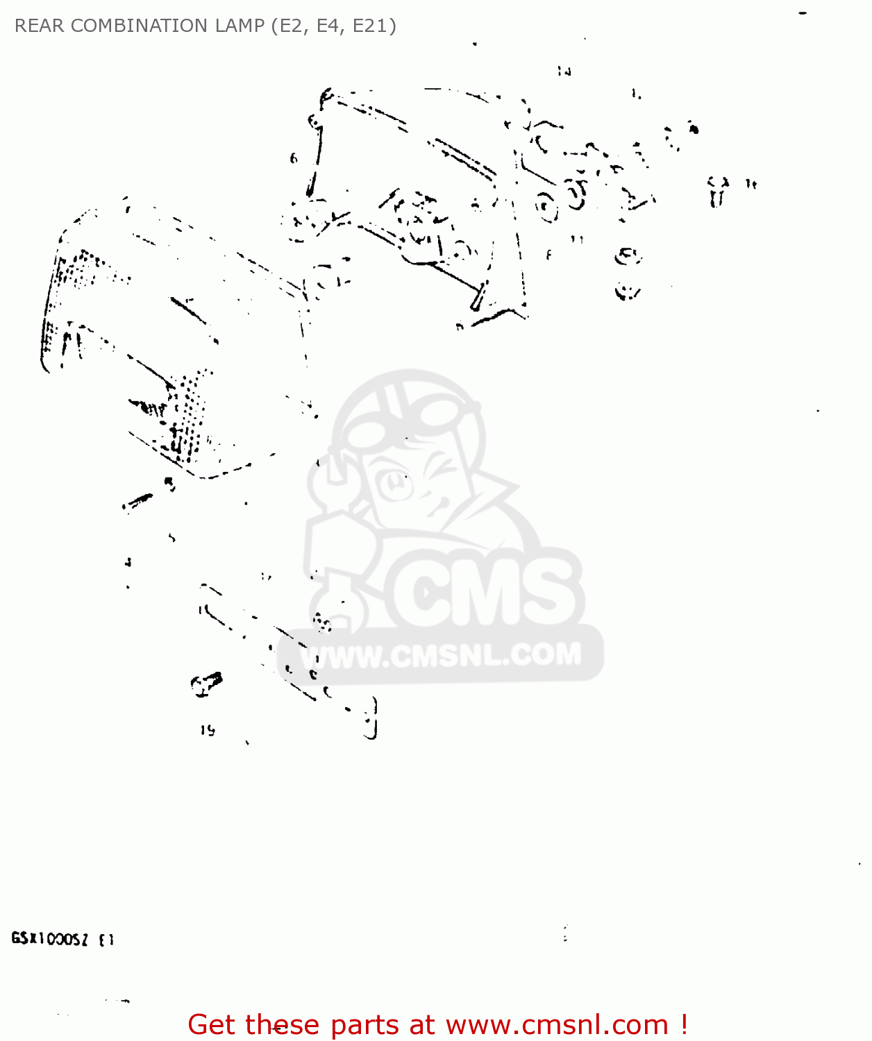 REAR COMBINATION LAMP (E2, E4, E21) GSX1000S 1982 (Z) GENERAL EXPORT (E01)