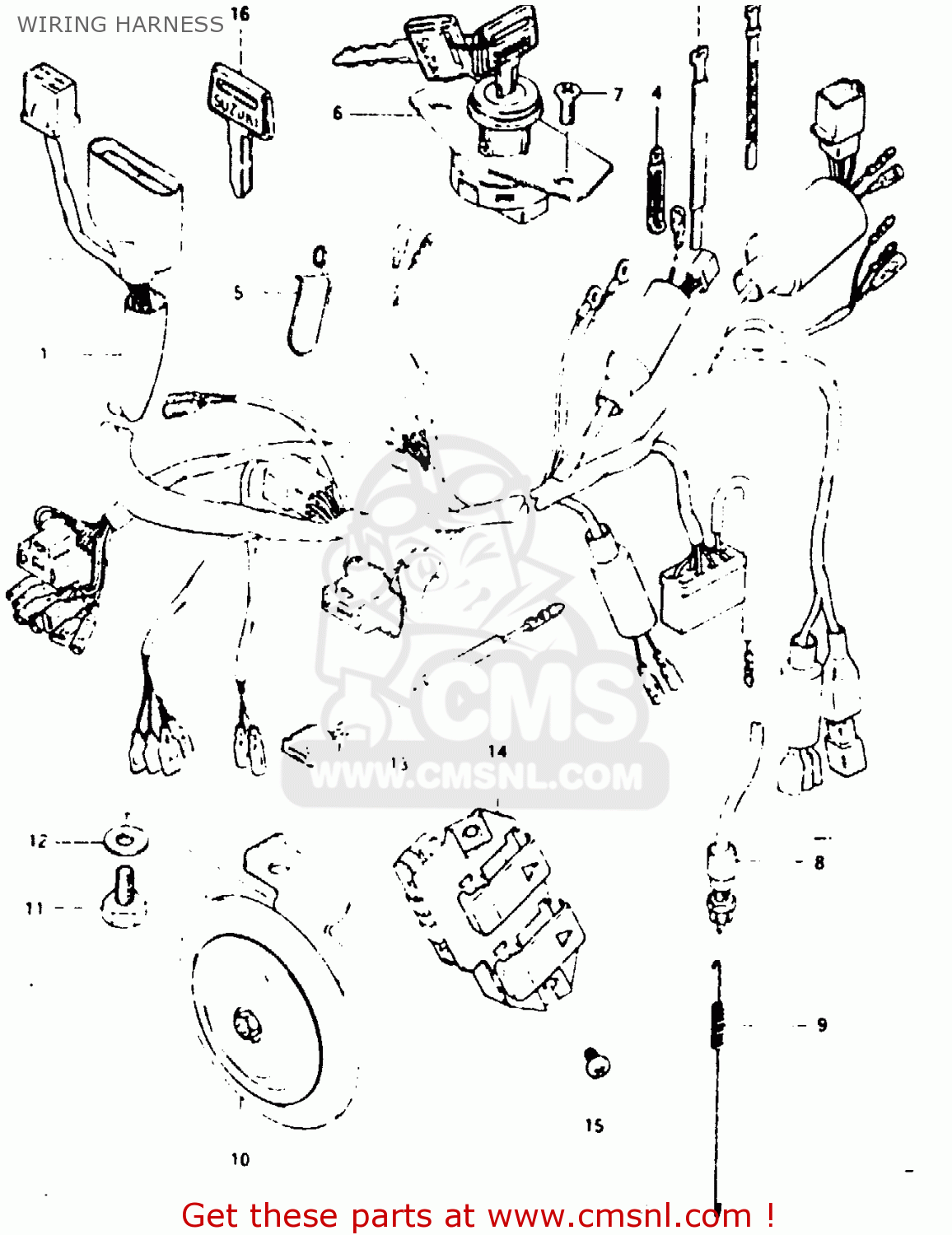 WIRING HARNESS GSX1000S 1982 (Z) GENERAL EXPORT (E01)