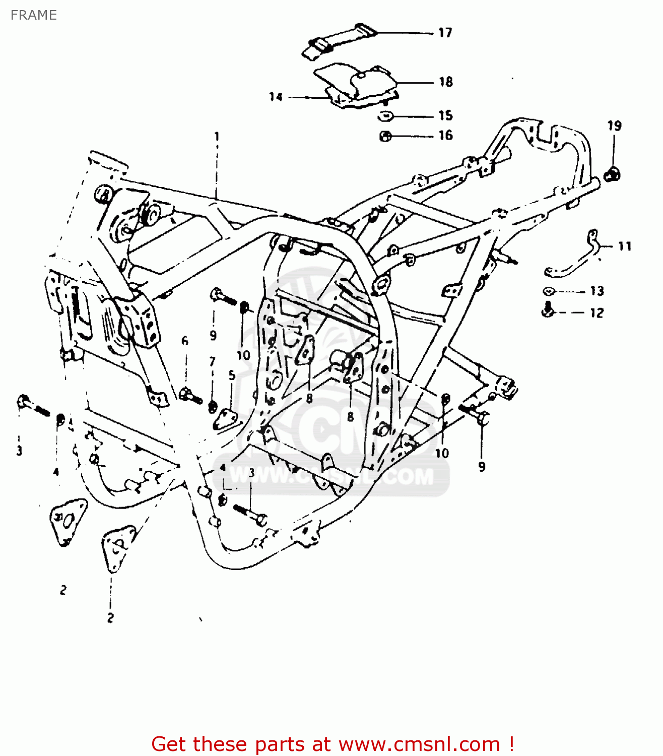 FRAME GSX1000S 1982 (Z) GENERAL EXPORT (E01)