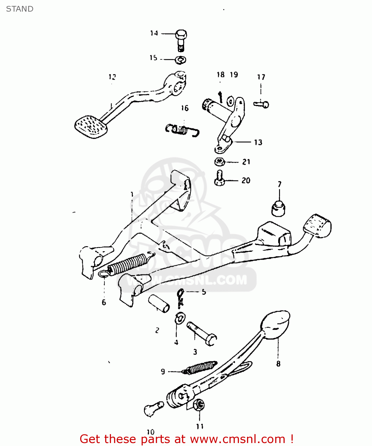 STAND GSX1000S 1982 (Z) GENERAL EXPORT (E01)