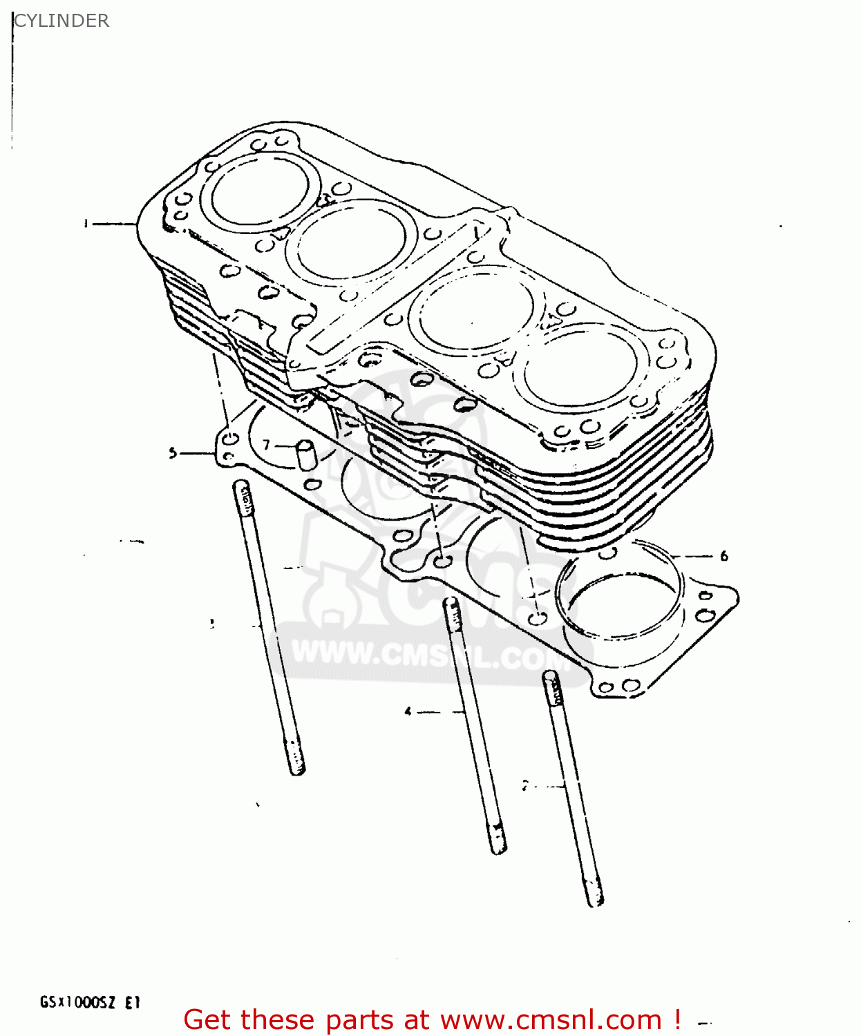 CYLINDER GSX1000S 1982 (Z) GENERAL EXPORT (E01)