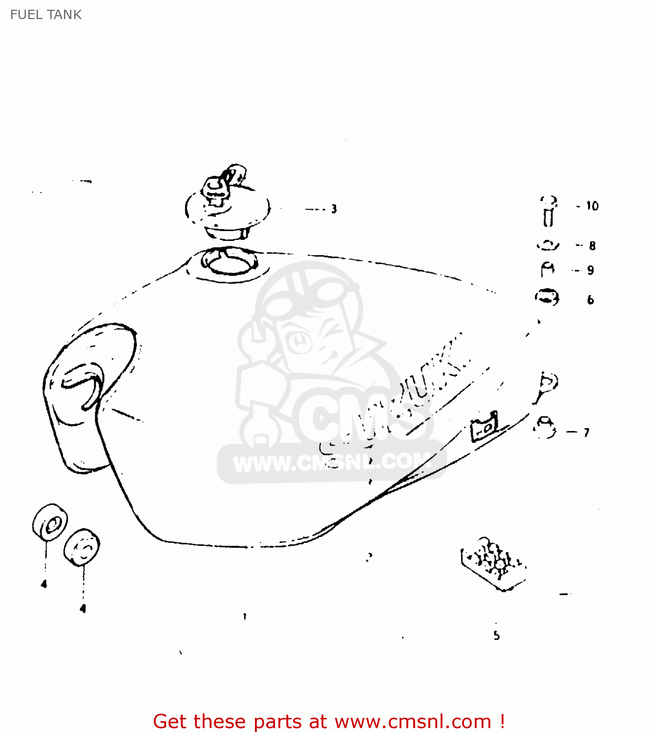 FUEL TANK GSX1000S 1982 (Z) GENERAL EXPORT (E01)